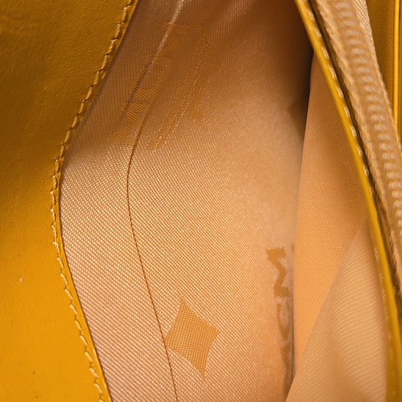 MCM Yellow Leather Wallet with Gold Accent - Picture 6 of 16